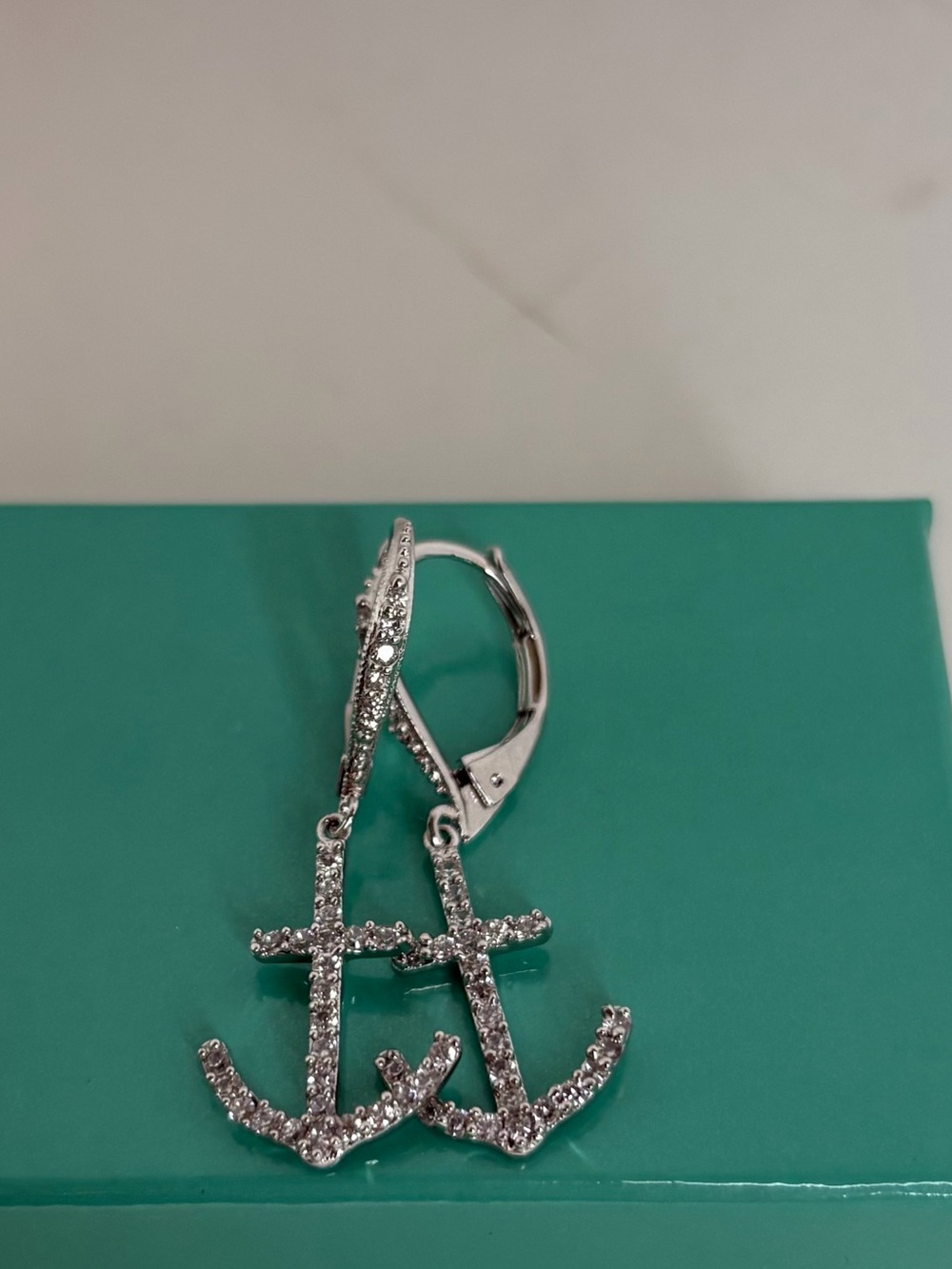 Sterling Silver Anchor Dangle Earring
